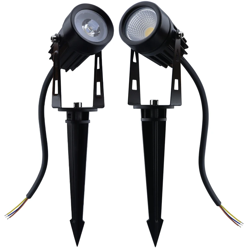 4PCS LED COB Spike Lawn Lamp 1W 3W 5W Outdoor Garden lighting Waterproof Lighting Led Garden Path Spotlights AC85-265V DC12V