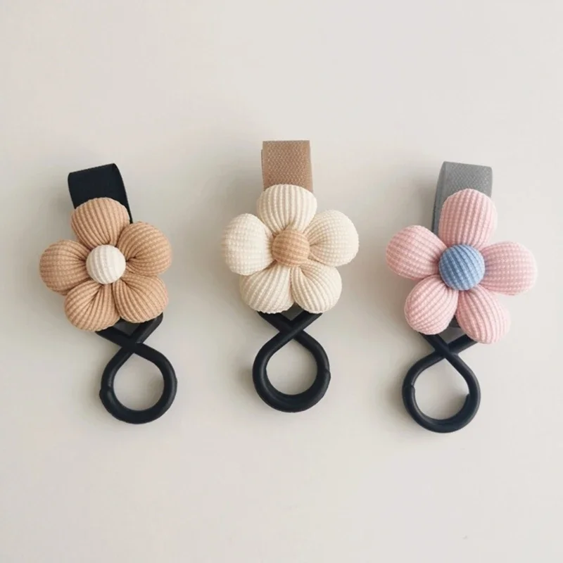 Baby Stroller Hook Sweet Flower Children Cart Umbrella Hanging Bag Storage Loop Hook Infant Supplies Storage Accessories view 6