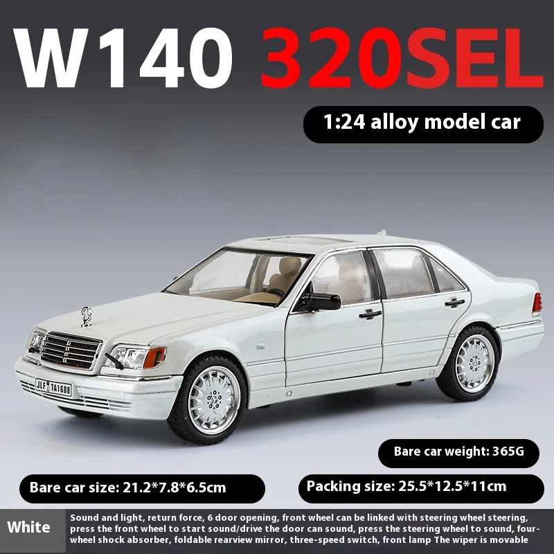 1:24 Mercedes Benz W140 320SEL Diecast Model Car