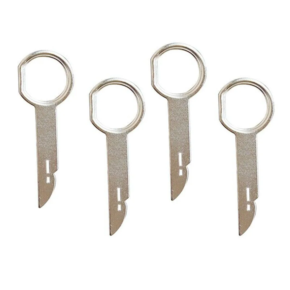 4pcs Car Radio Removal Tool Release Keys Extraction Kit Radio Stereo Release Removal Install Tool For Ford For Mercedes