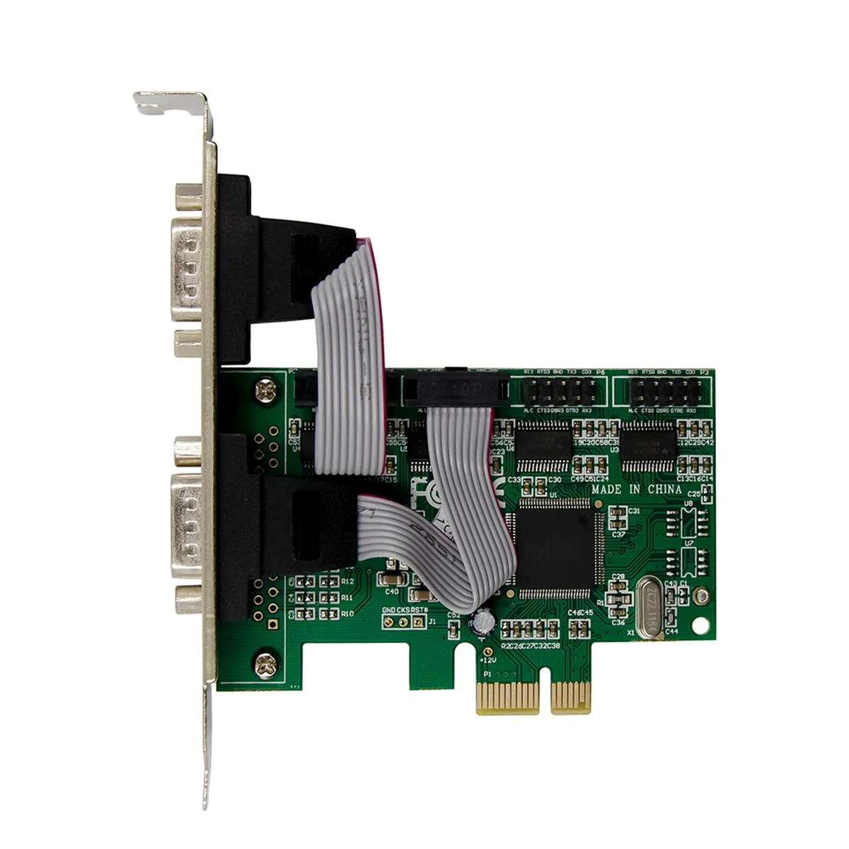 Expansion Card ST310 PCIe X1 CH384L 4S DB-9 Pin RS232 COM Port Multi-Function Convenient Expansion Card