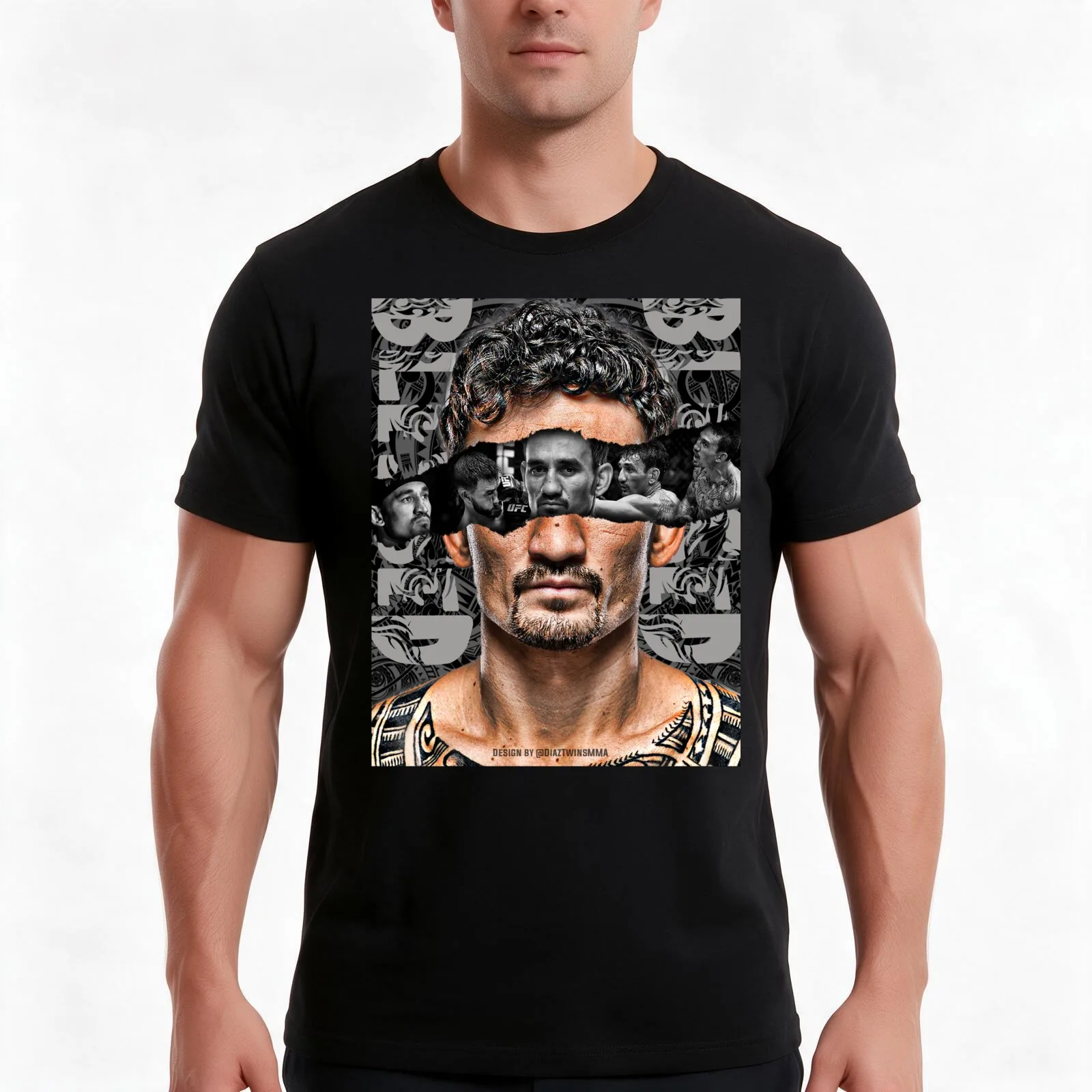 Max Holloway - Blessed Art - Shirt T-Shirt, Summer Casual Cotton Tee, Oversized Streetwear Tops, Vintage Graphic Print