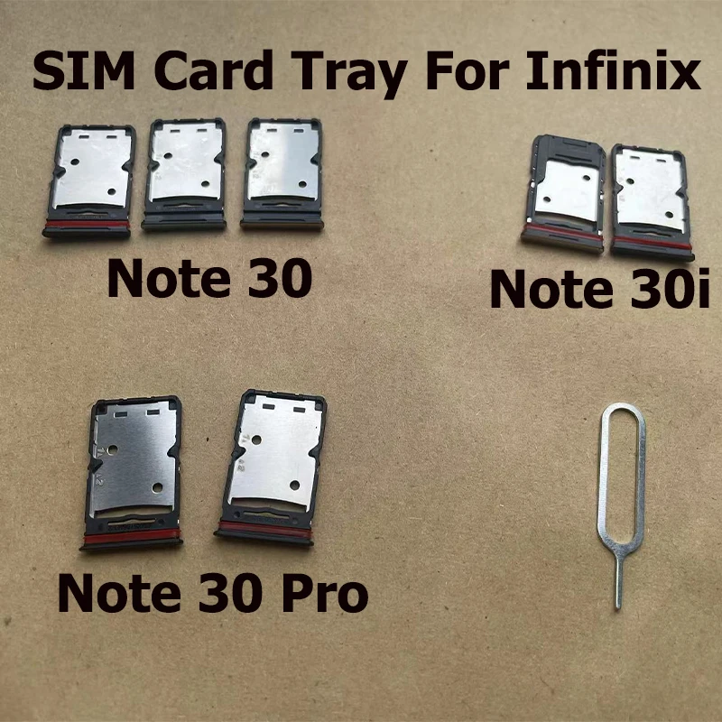 

New For Infinix Note 30 30i Pro Sim Card Tray Slot Holder Socket Adapter Connector Repair Parts Replacement