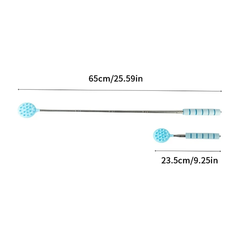 Bastão de coceira com alça de espuma, 2 tamanhos, uma mão, para homens e mulheres, portátil, ponto de massagem, bastão extensível, cacto, arranhador traseiro com