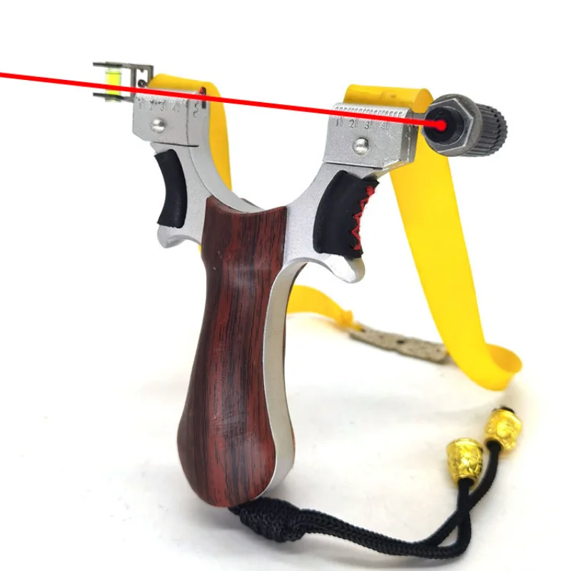 

Laser Infrared Aiming Resin Slingshot Hunting Catapult with Flat Rubber Band Professional Outdoor Sports Game Catapult Sling Toy