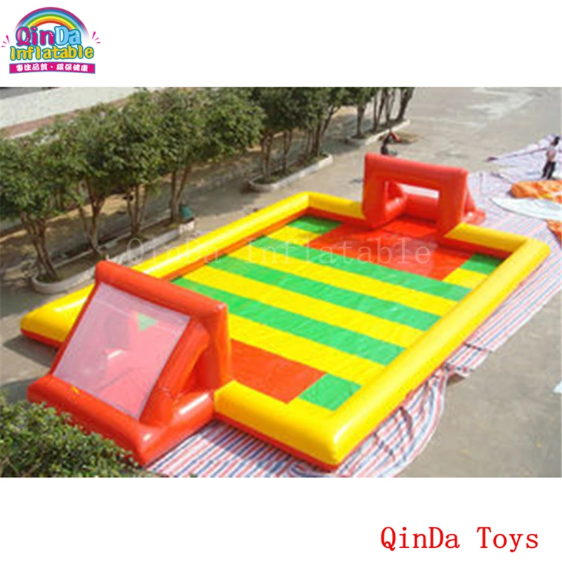 12*6*0.65m Inflatable Playground Court,free Air Blower Inflatable Soccer Field For Sale