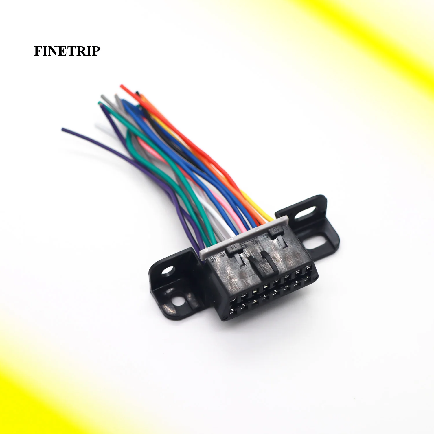 Assemble Open Obd Harness J1962F 18AWG Car Plug 16 Pin Obd2 Cable Female Extension Connector Ribbon Interface Adapter