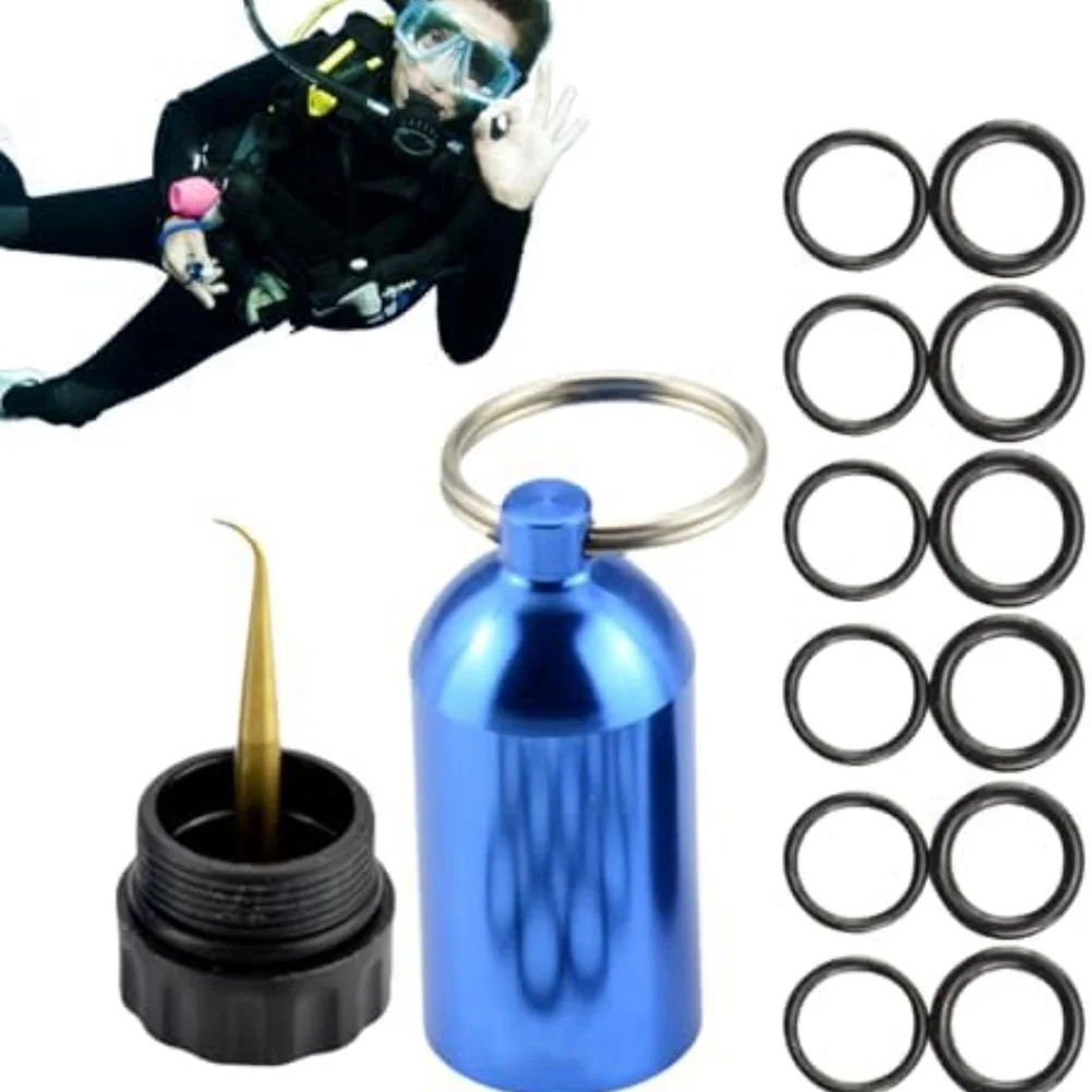 

Мини-цилиндр для дайвинга, клапан, бутылка для хранения с уплотнительным кольцом из натурального каучука OR-MT02, аксессуары для плавания и дайвинга из алюминиевого сплава