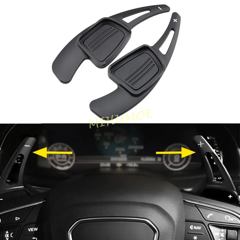 Aluminium Auto Stuurwiel Shifter Paddle Voor Audi A3 A4 B9 A5 Q2 Q3 Q5 Sportback Q7 Q8 Interieur Accessoires