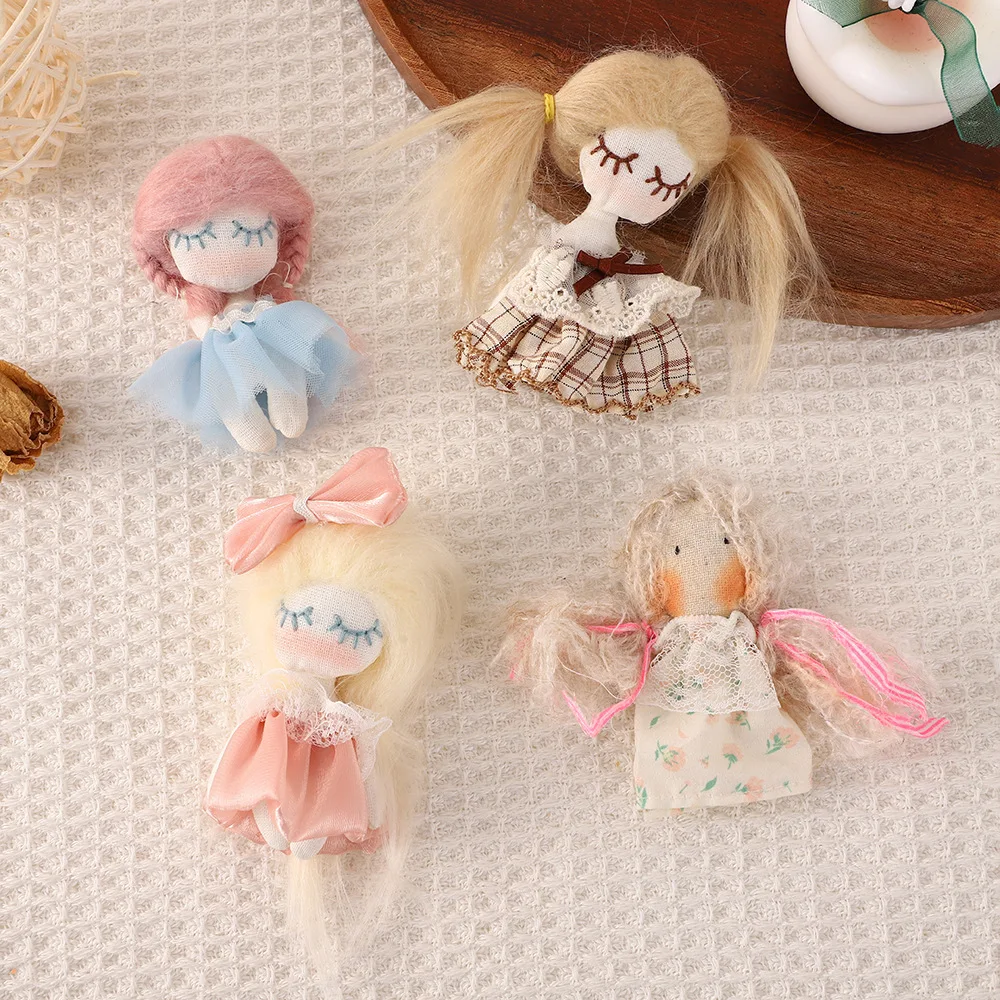 Brooch Pin DIY Accessory Cute Cotton Filled Little Girl Bag Decoration Semi Finished Material Lightweight Small Multicolor