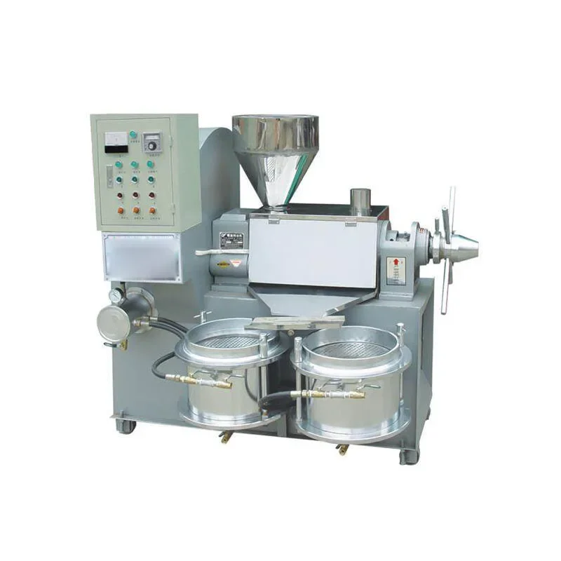 Screw Oil Press Machine Adjustable Heating Temp Large Stainless Steel Hopper Dual Vacuum Filter Tanks (Customized)