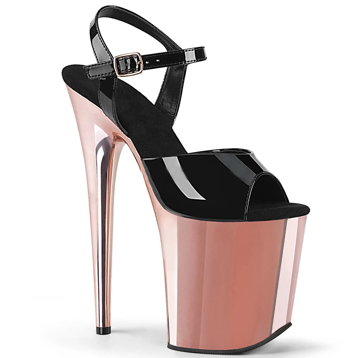 Sexy Fetish 8 Inches Dress Platform Sandals Peep Toe Pole Dance Shoes 20cm Women Stripper Models Show Nightclub Exotic Bride New