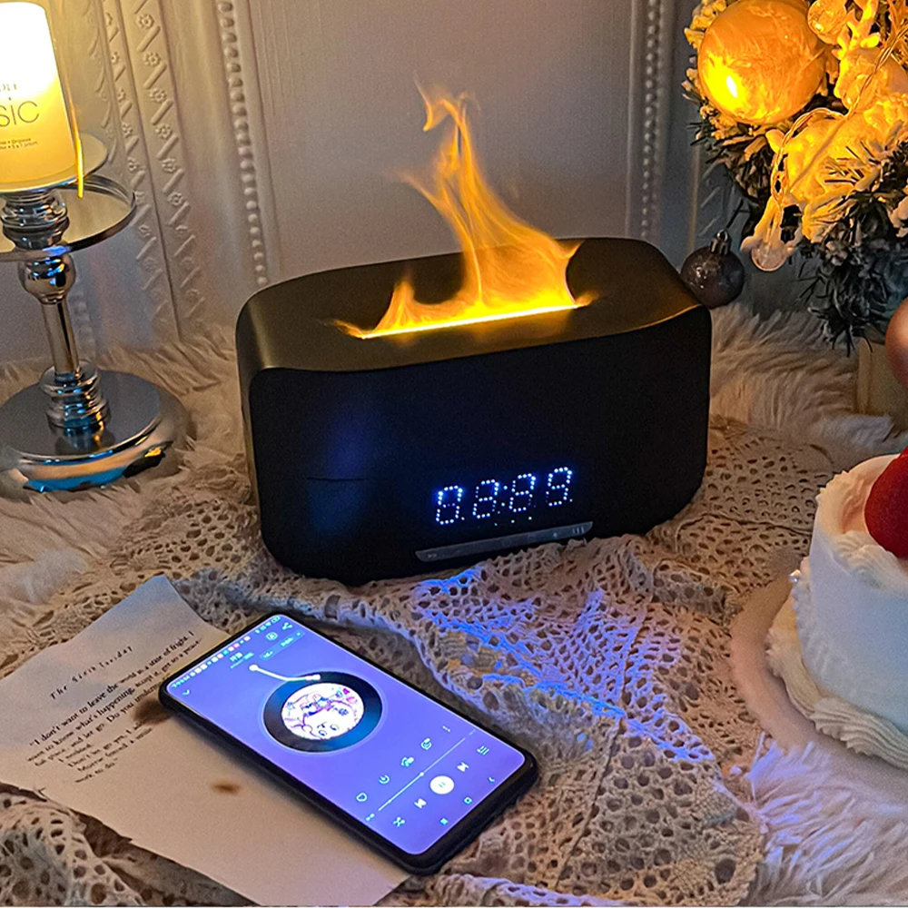 Flame Aromatherapy Flame Humidifier Simulates Fire Aromatherapy Machine with Wireless Connection