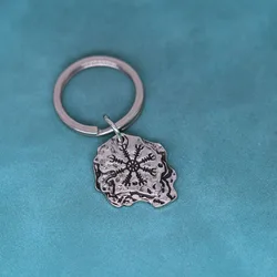 Viking Helm of Awe Slavic Amulet Protection Rune Pendant Keychain For Men Women Pagan Magic Odin Norse Jewelry Talisman Gift