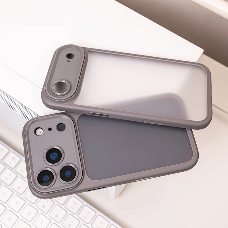 

Matte Armor Full Camera Lens Protection Case for iPhone 17Pro 17Air 17Pro Max Translucent Hybrid Shockproof Hard Back Cover