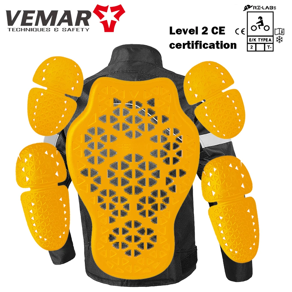 

Сертифицированные CE2 встроенные защитные накладки для куртки, дышащие и сниженным отскоком, накладки на спину/плечо/наколенники, защитное снаряжение для спорта и верховой езды