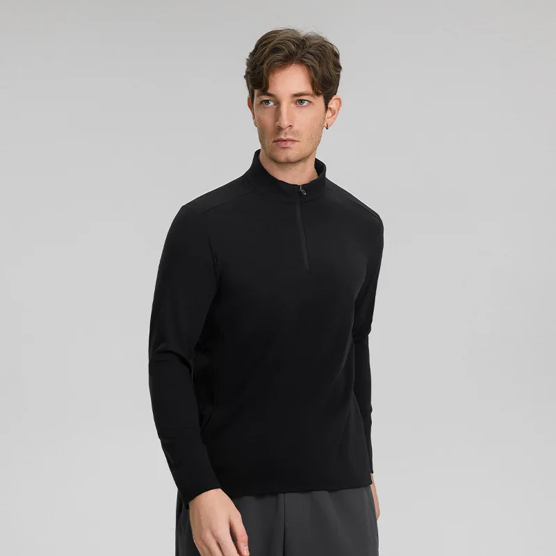 

Антибактериальная мужская толстовка с капюшоном класса 7А, повседневная деловая футболка с воротником-стойкой и длинными рукавами, весна-осень