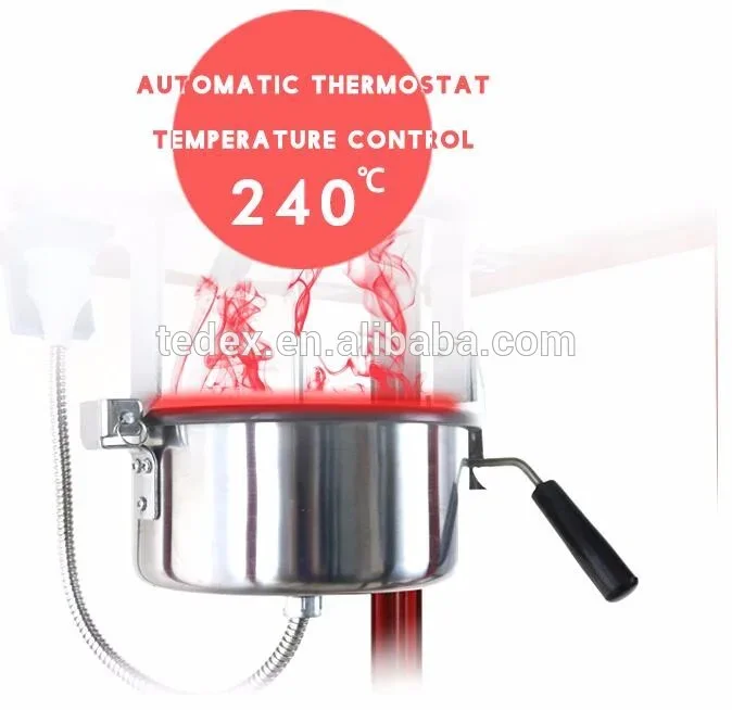 Factory Price Automatic Popcorn Maker Electric Commercial Popcorn Machine with Cart