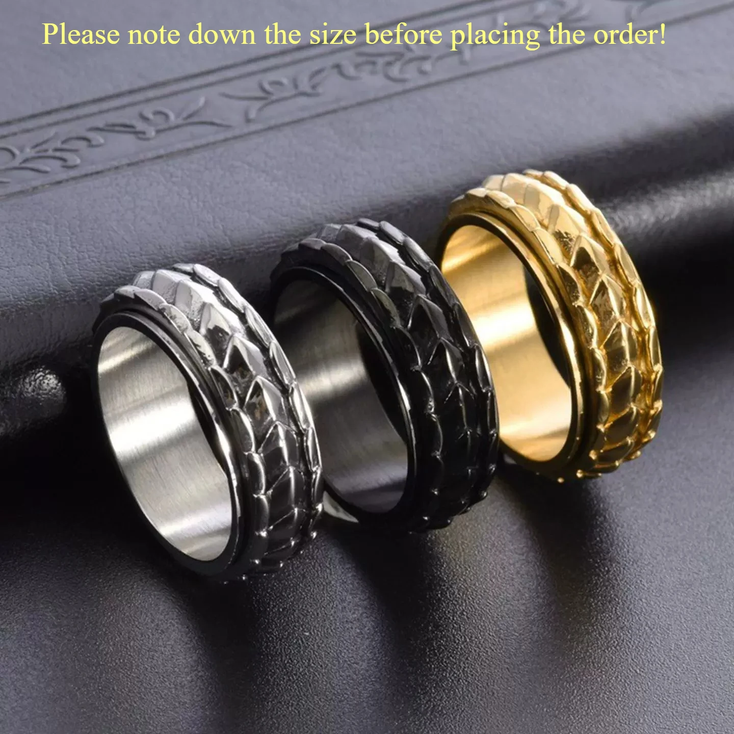 Titanium Steel Rotatable EDC Fidget Ring, Ratchet Finger Fidget Toy, Stress Relief Pocket Gadget, Adult Stress Release Hand Toy