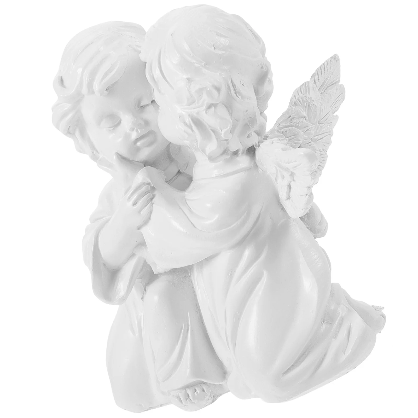 

Resin Angel Sculpture Decor Hugging Angels 8.5cm European Style Ornament for Living Room Shelf Bedside Table Decor
