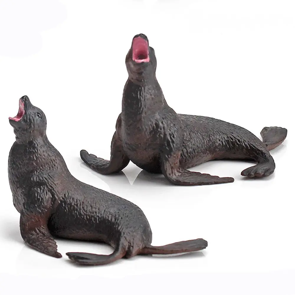 12 stks/set Collectible Dolfijn Seal Kids Cognitie Pinguïn Schildpad Marine Animal Model Oceaan Vis Beeldjes Walvishaai