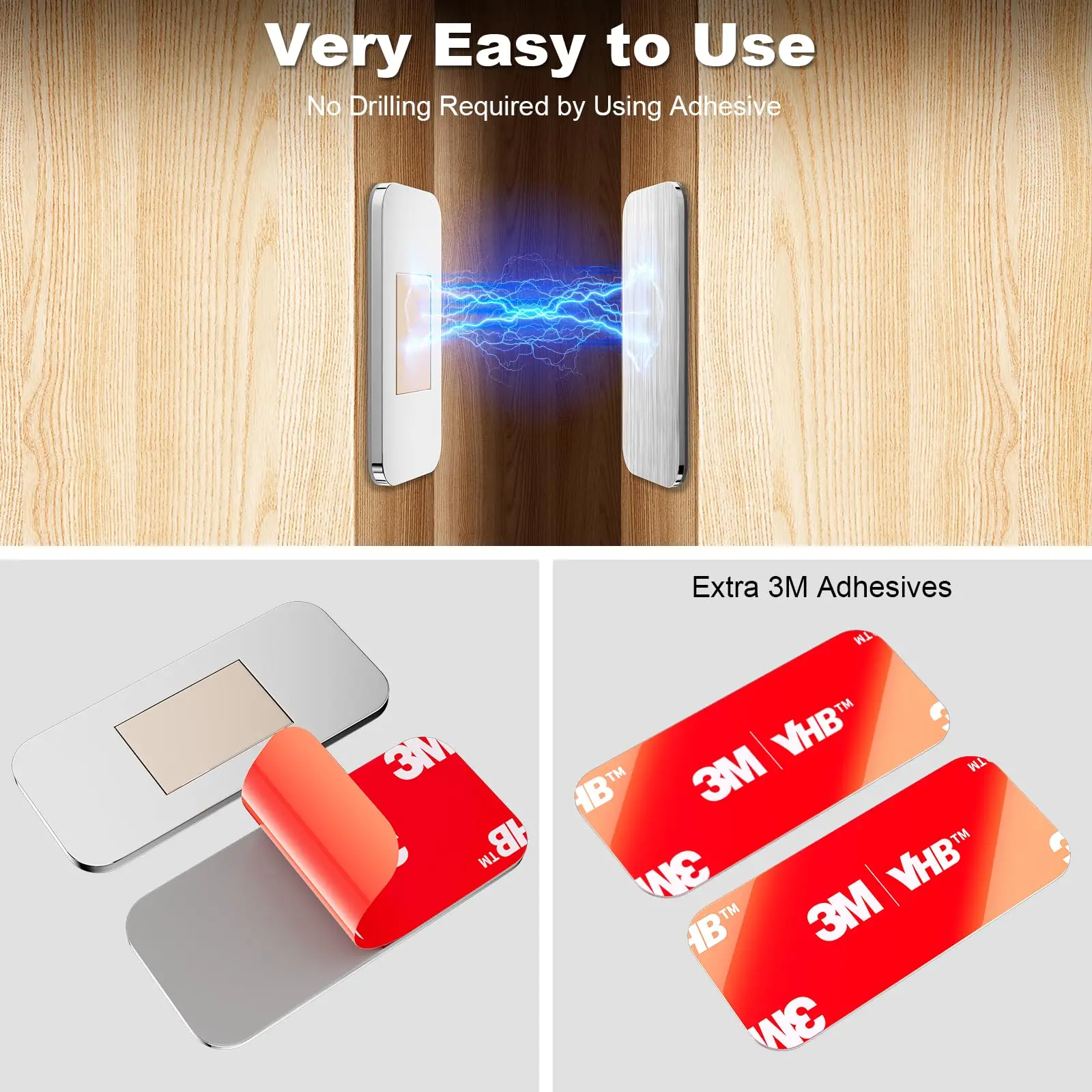 10 Pack Magnetic Cabinet Door Catch, Ultra Thin Cabinet Door Magnets, Adhesive Drawer Magnets to Stay Closed