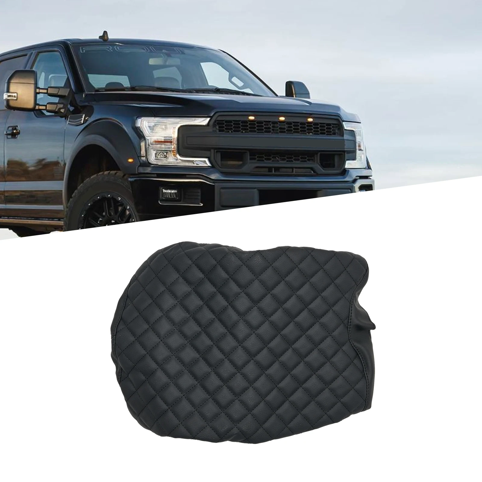 

1Pcs Console Lid Armrest Cover Trim For Ford F150 F250 F350 15-22 Jump For Seat Center Console Lid Armrest Cover