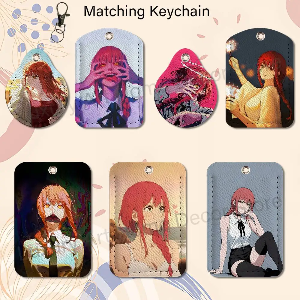 Cool Girl M-Makimas Custom Access Card Case Leather Card Holder Transportation Card Case Gifts