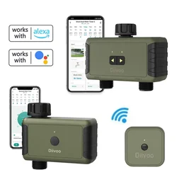 Diivoo WiFi Water Timer 1/2/3 Zone Smart Irrigation Water Valve Sprinkler Irrigation Controller Garden Automatic Watering System