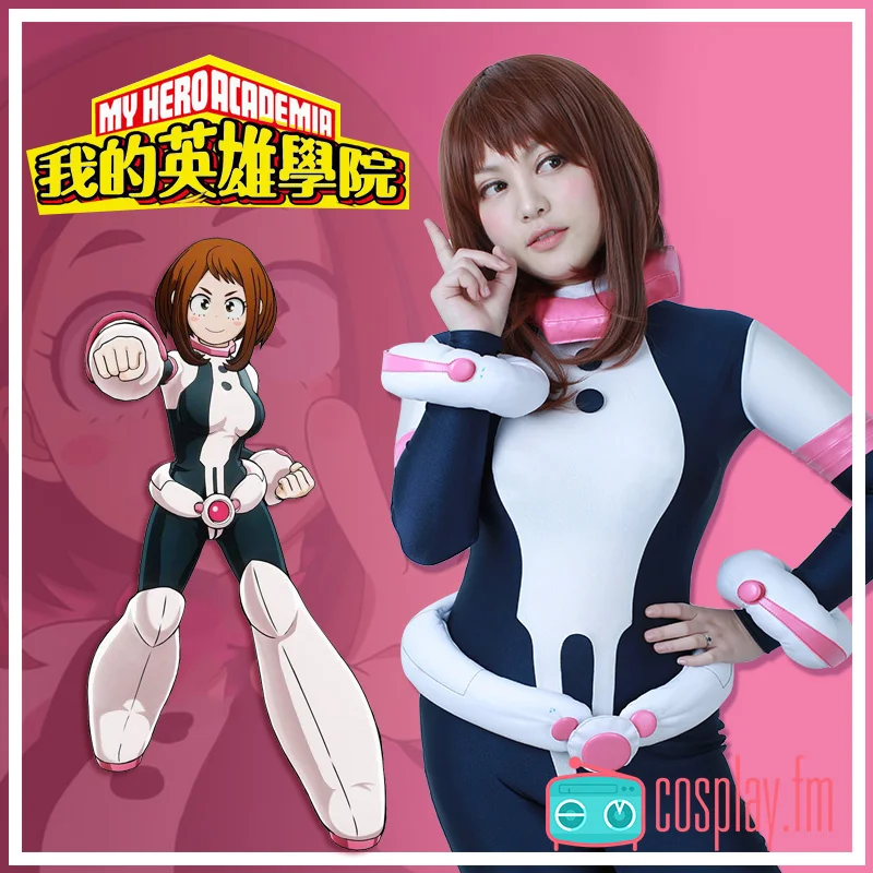 Anime My Hero Academia Uraraka Ochako tuta tuta Costume Anime Boku No Hero Academia OCHACO Cosplay Catsuit Zentai