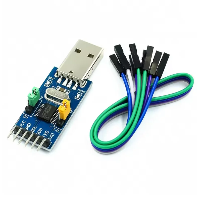 CH341T 2 in 1 module 3.3V 5V USB to I2C IIC UART USB to TTL single-chip serial port downloader CH341T two in one module