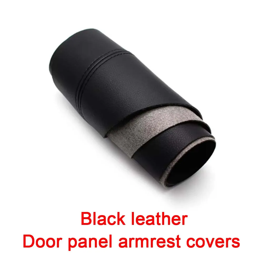 Black Leather Door panel armrest covers Black For Volkswagen Golf 4 MK4 Jetta Bora 1998 1999 2000 2001 2002 2003 2004 2005