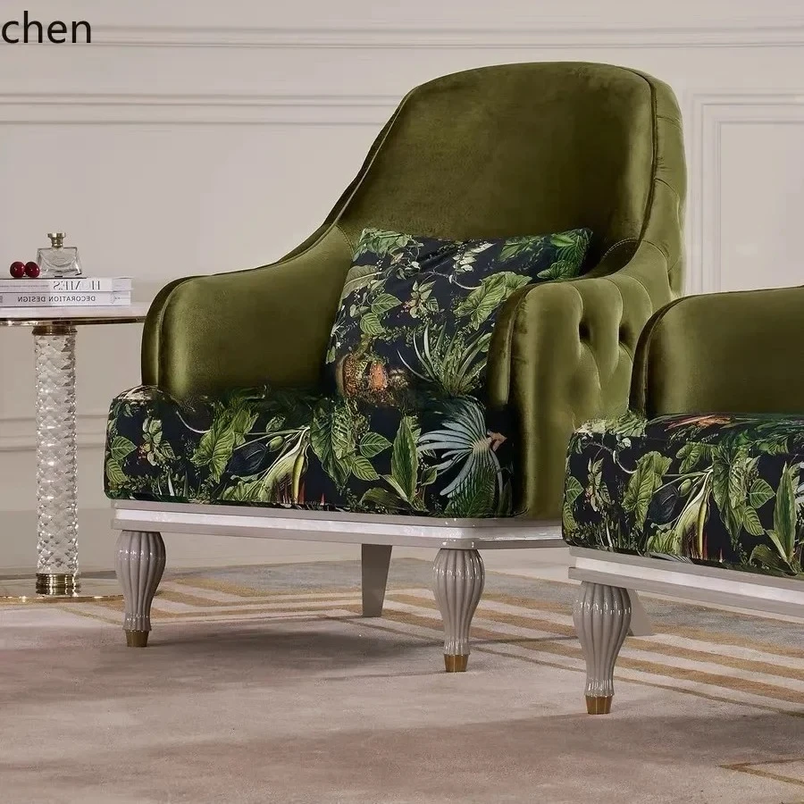 PYH French Minimalist Fabric Sofa Chair Living Room Villa Sofa Creative Sofa Stool