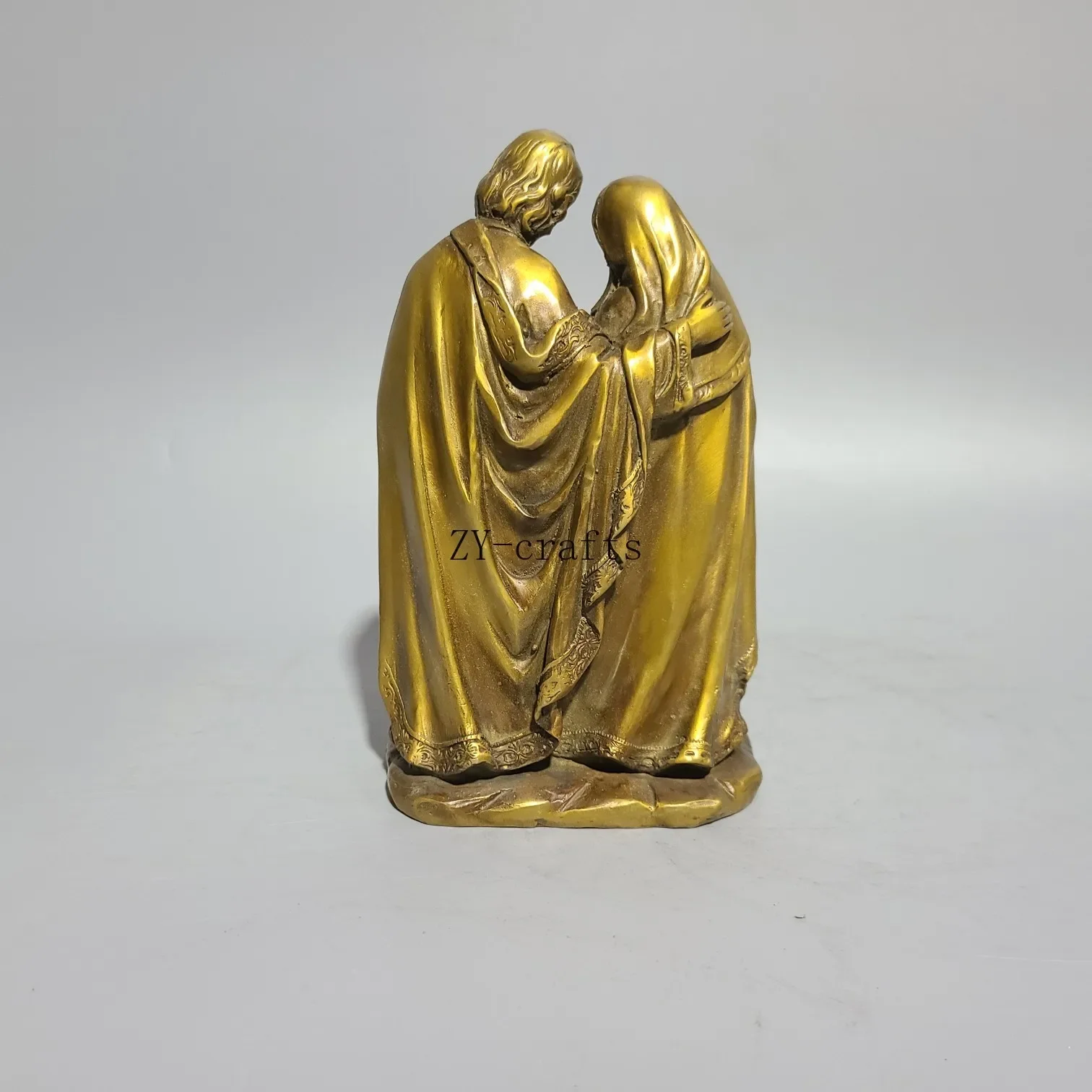 Brass Christianity Jesus The Virgin Mary Statue Decorative Ornaments Desktop Decorations