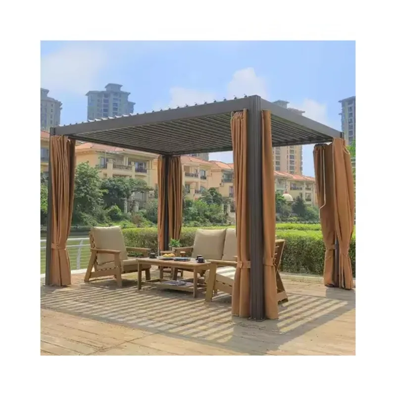 Custom Printed Aluminum Pavilion Gazebo & Pergola Chinese Garden Outdoor Canopy Unique Design for Outdoor Living Space
