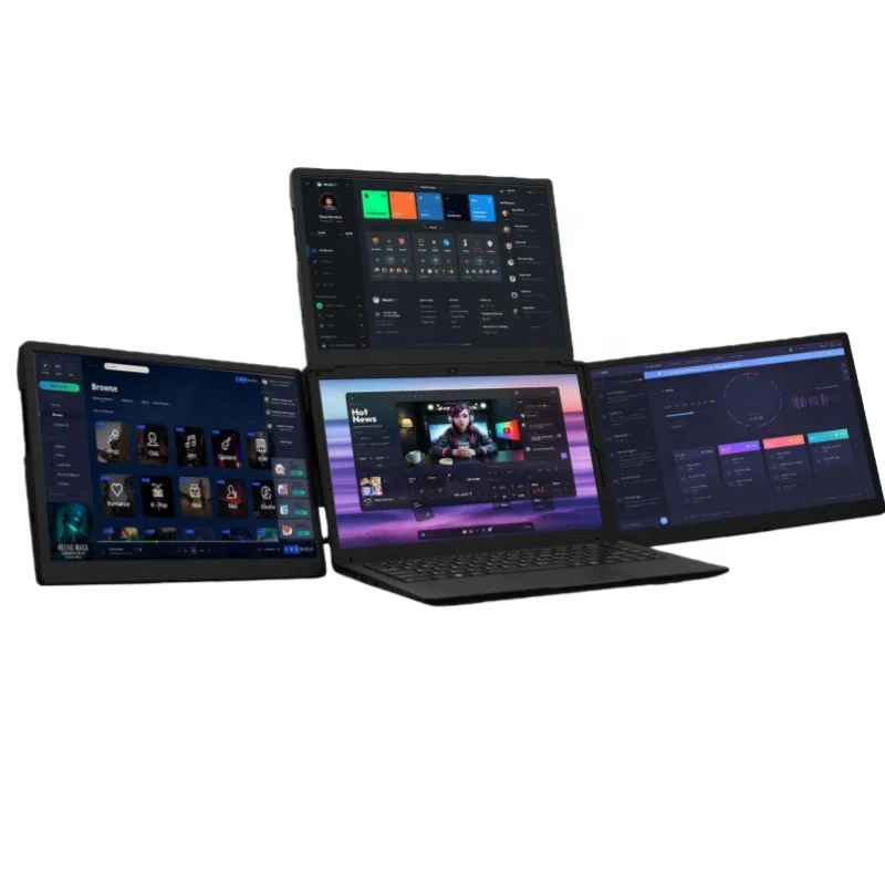 13.3 Inch Portable Laptop Dual Triple Quad Screen Display  Extender Notebook PC Workstation Foldable Holder