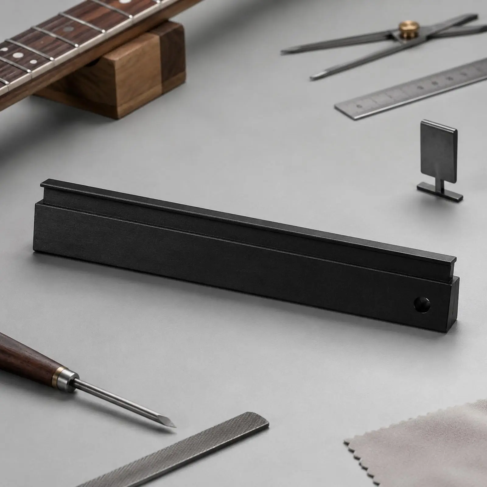 Guitar Fret Leveling Beam File CNC Aluminum Alloy Tool for Luthier Setup Repair Bass Banjo Mandolin Neck