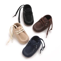 HAIZHIW Baby Canvas Classic Sports Shoes Newborn Boys and Girls Tie One's Shoes First Walkers Shoes Infant Anti slip Baby Shoes