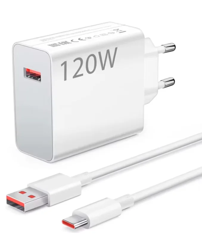 6A 120W EU Fast USB Wall Charger For Xiaomi 11 12 13 14 15 Ultra Redmi Note 11T 12 13 POCO F6 X5 Pro Type C Turbo Charging Cable