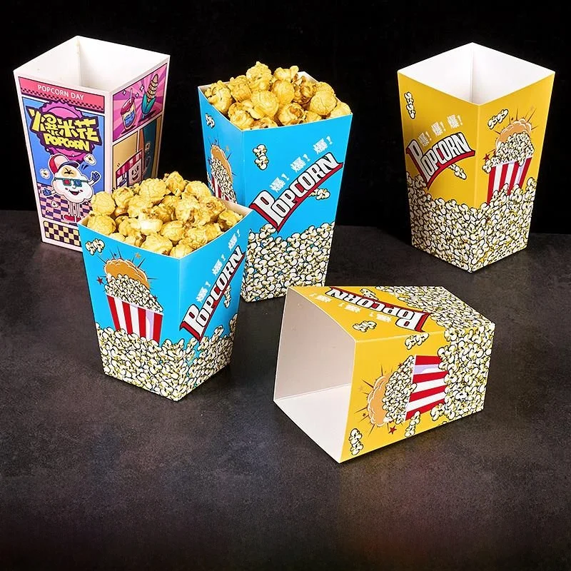 

Durable Disposable corn Paper Cup Sna Paaging Bag Blue Brand Office Equipment for Busin Use corn Box Buet