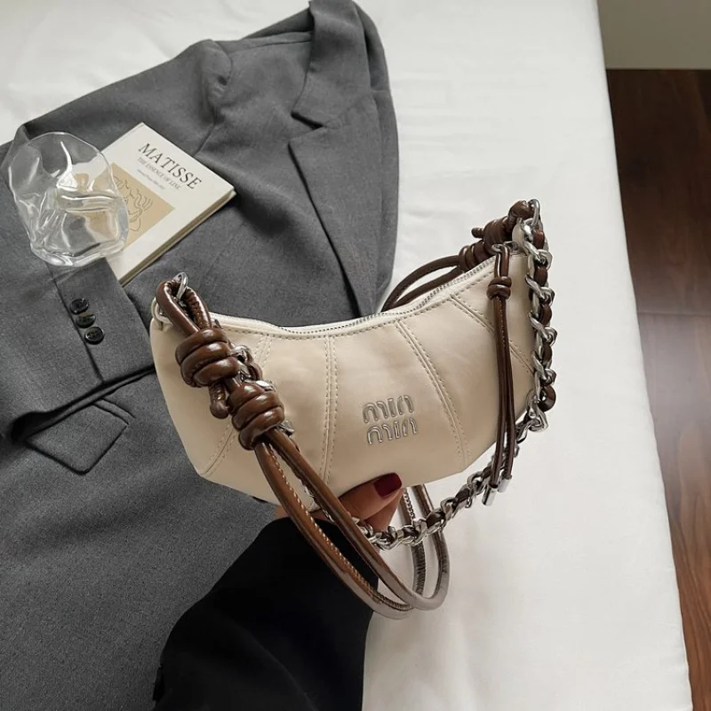 

Elegant Women's Leather Messenger Bag, Luxury Classic Shoulder Handbag By Famous Designer, Crossbody Tote For