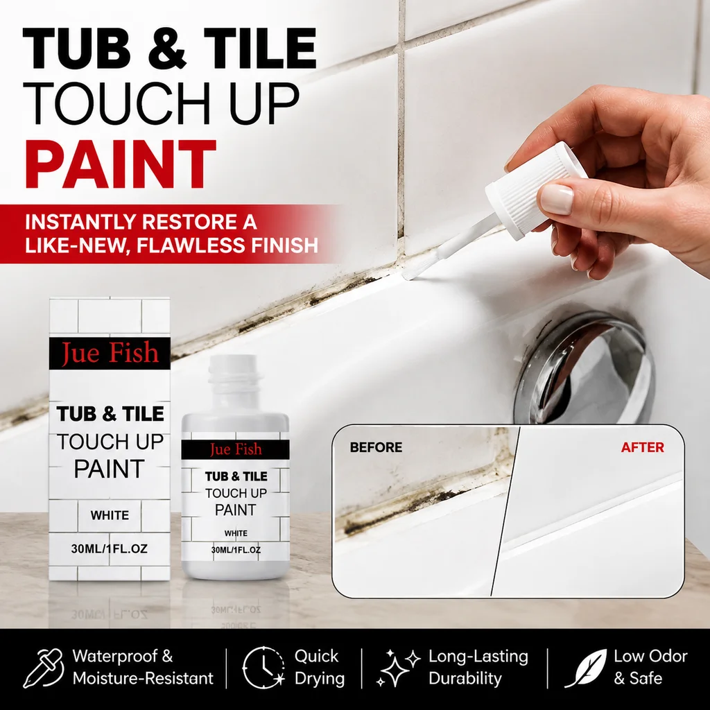 Multifunct Bathtub Tile Touch Up Paint Gentle White Porcelain Repair Kit Waterproof Tile Touch Up Paint Tub Repair Paint 30ml