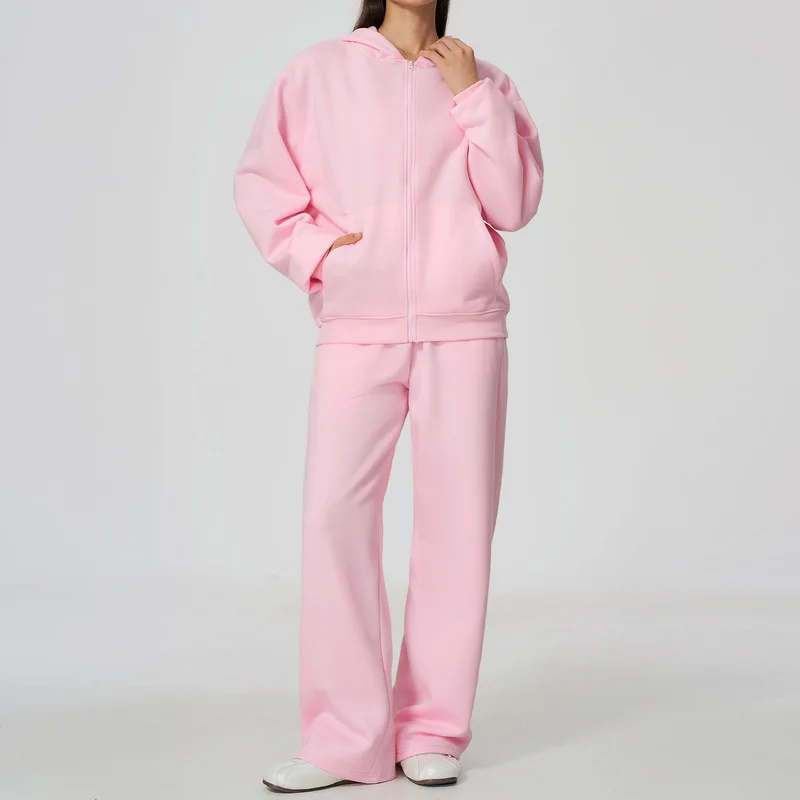 WESTSHAN EU US Size Luxury Quality Hooded Sweatshirt Set Sporty Fashionable Casual Loose-Fitting Sporty Outfit Tracksuit