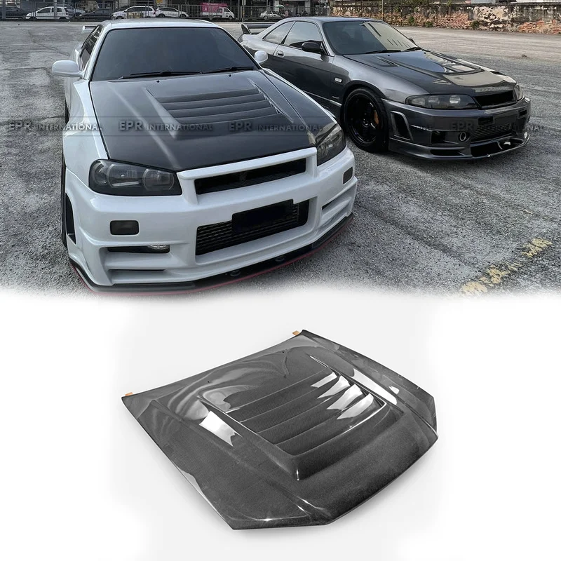 

Для Nissan R34 GTT GTR Conversion Kit Капот — дизайн типа NI — подходит только для преобразования переднего бампера