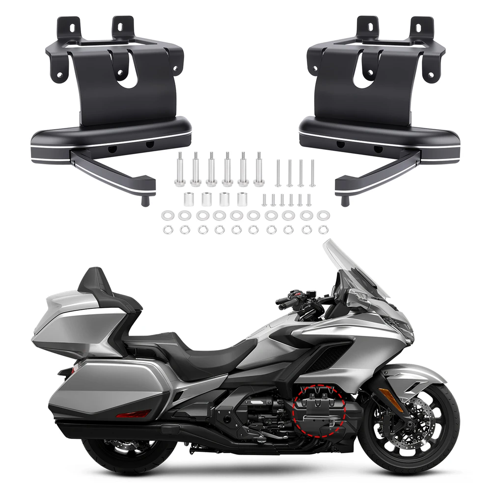 

Motorcycle Flip Foot Pedals Adjustable Highway Pegs Driver Foot Peg for Honda Gold Wing GL1800 F6B 2018-2025