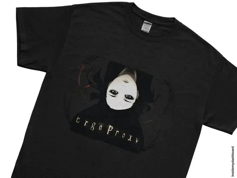 Ergo Proxy Re'L Mayer Laying T-Shirt, Japanese Sci-Fi Anime, ReL Mayer, Proxy Vincent Law Tee