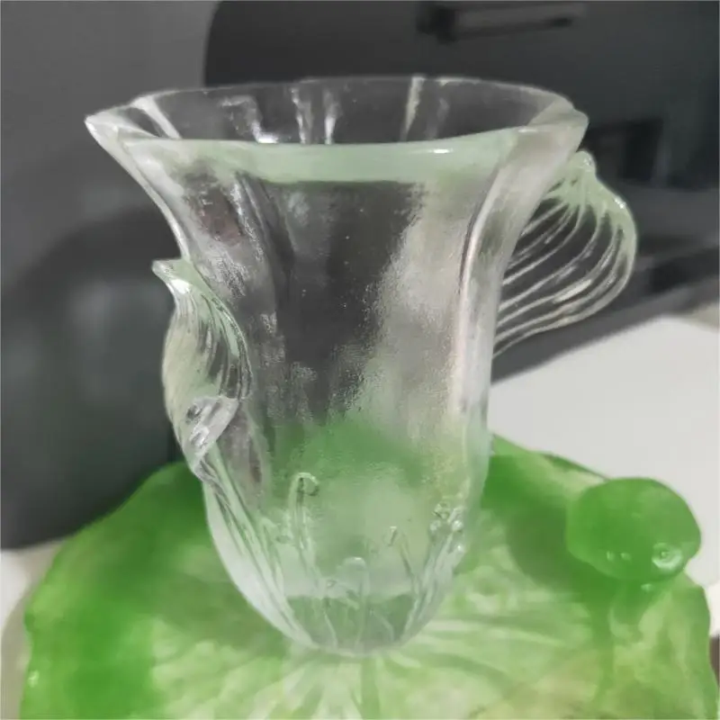 Ancient lost wax casting glass, Juan He cup, glass handicrafts, teacup, factory direct sales