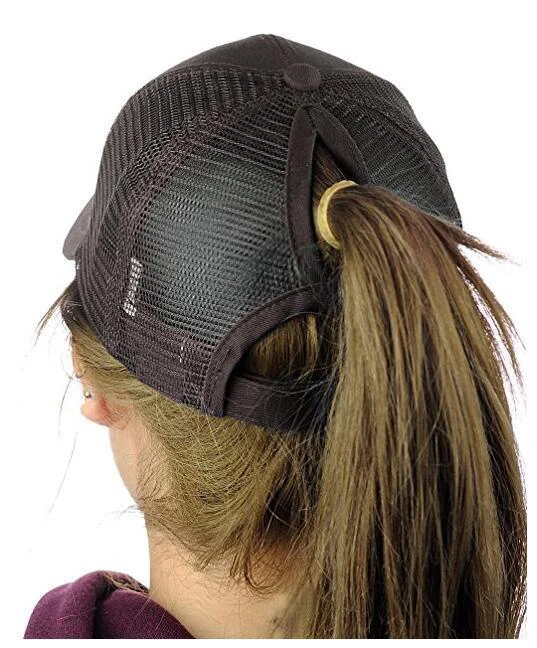 Casquette De Baseball Pour Femme Queue De Cheval Réglable Casquette D'été Chapeau De Camionneur En Maille (couleur : F, Taille : Talla ?nica) (lot De 3