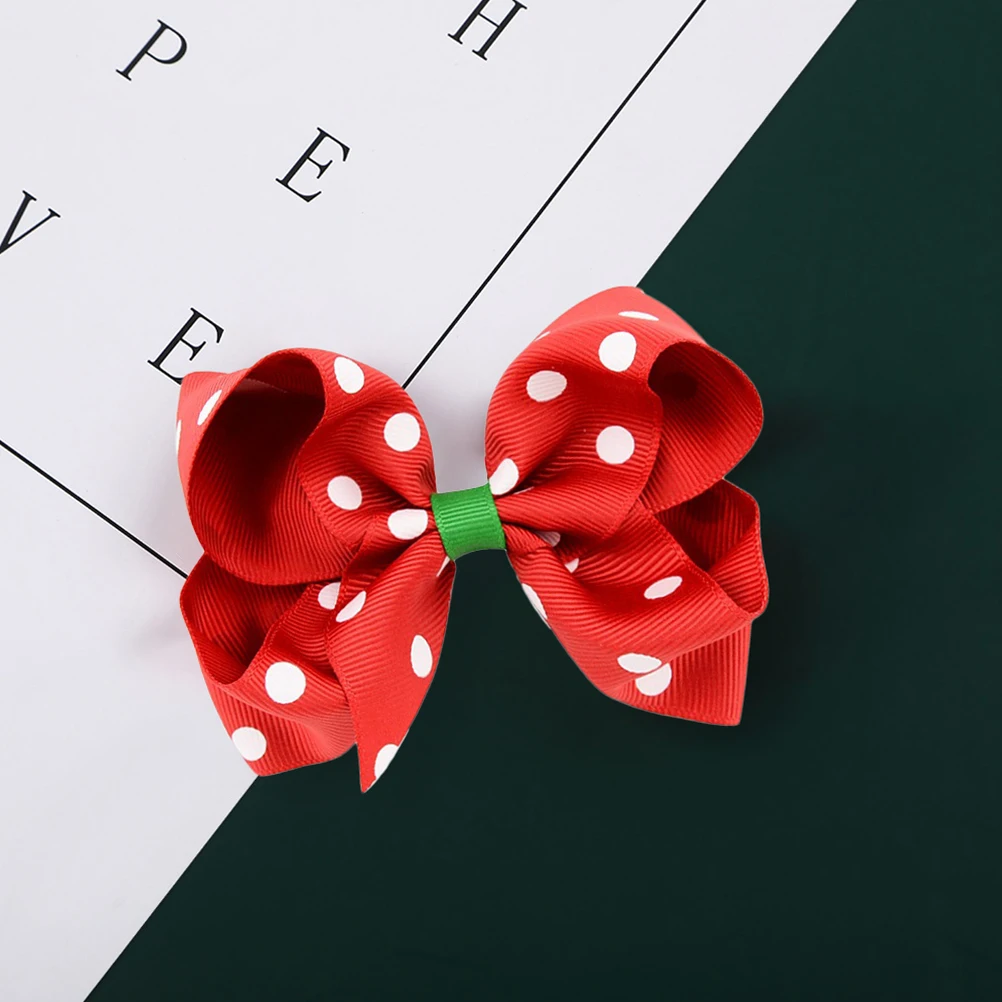 

4pcs Bowknot Headdress Christmas Hair Clip Party Barrette Durable Stable Hairpin For Women Kids Red Green Color Diy Hairstyle