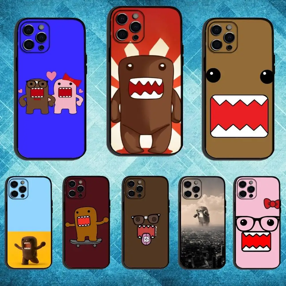 

Cute D-Domo-kun Phone Case For iPhone17,16,15,14,13,12,11 Plus,Pro Max Soft Black Cover